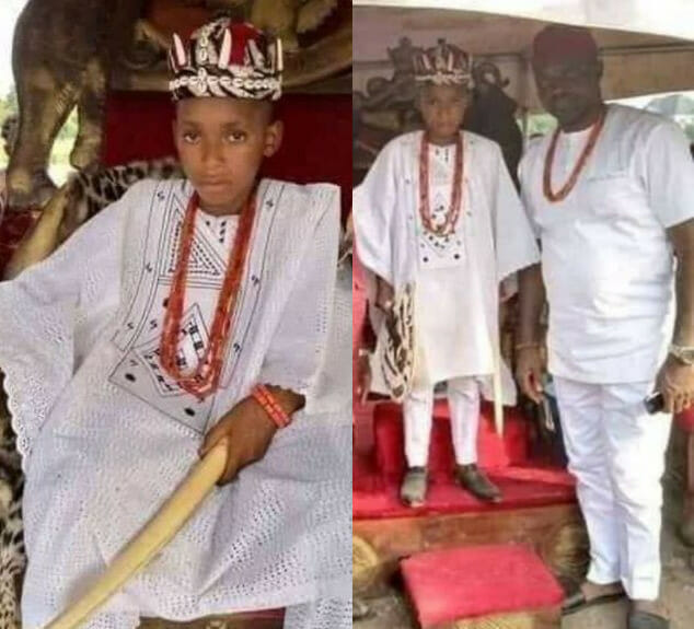 JUST IN: 10yrs old boy becomes the youngest king in Anambra