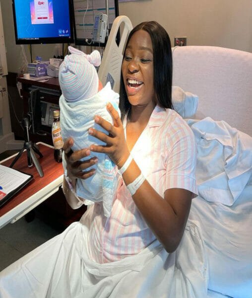 Tomike Adeoye welcomes first child