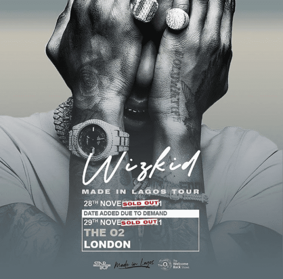 Wizkid sold out 02 arena tickets in 2 minutes
