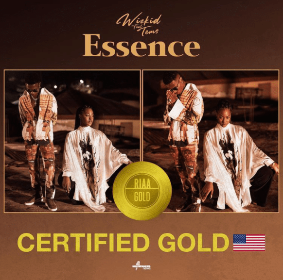 Wizkid's Essence certified Gold in US
