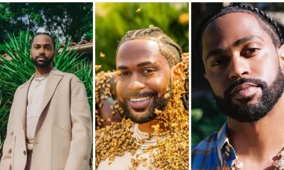 US rapper Big Sean poses with 65000 bees