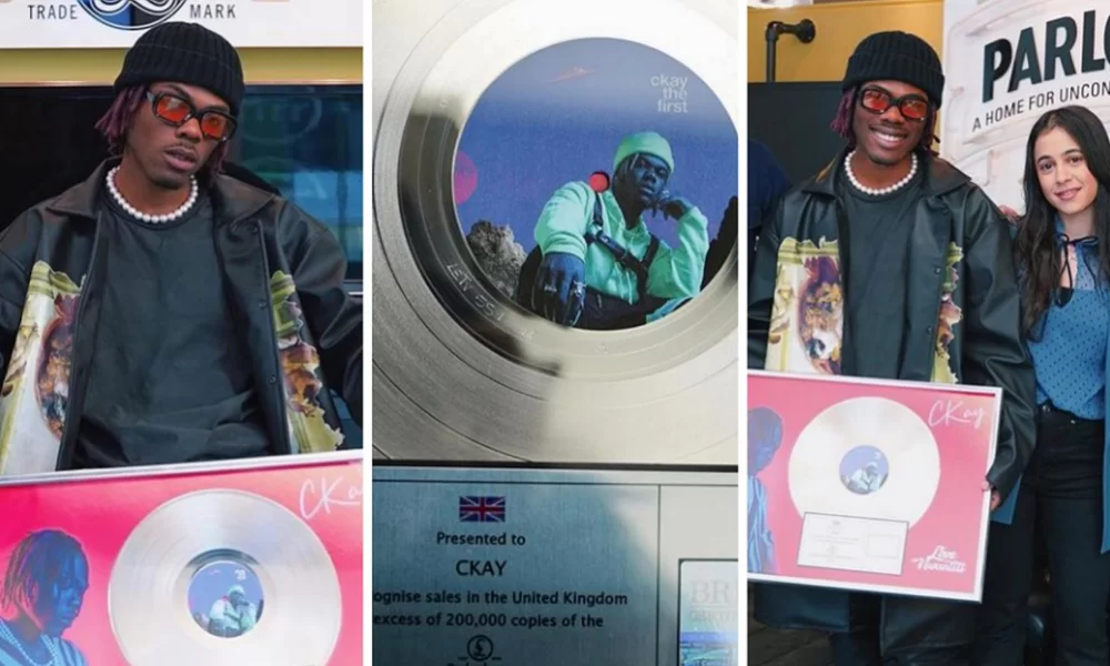Ckay receives Silver Plaque