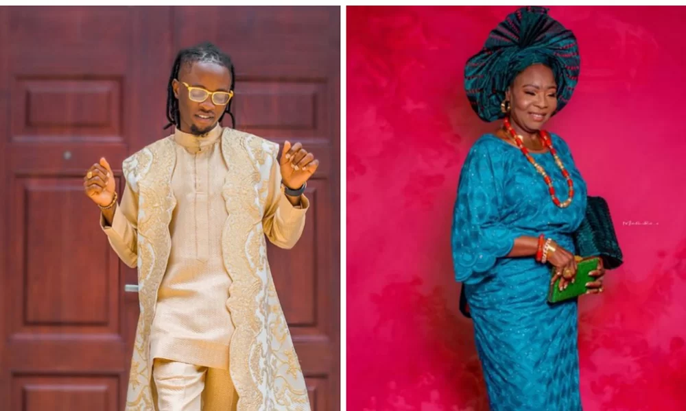 Laycon celebrates mom on her birthday