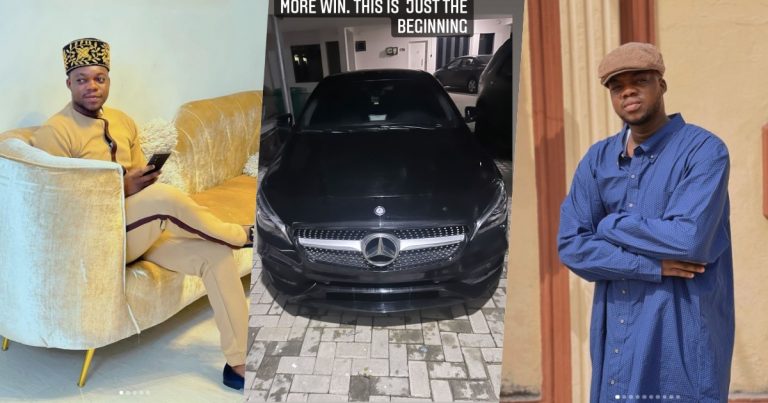 Cute Abiola buys new Mercedes Benz