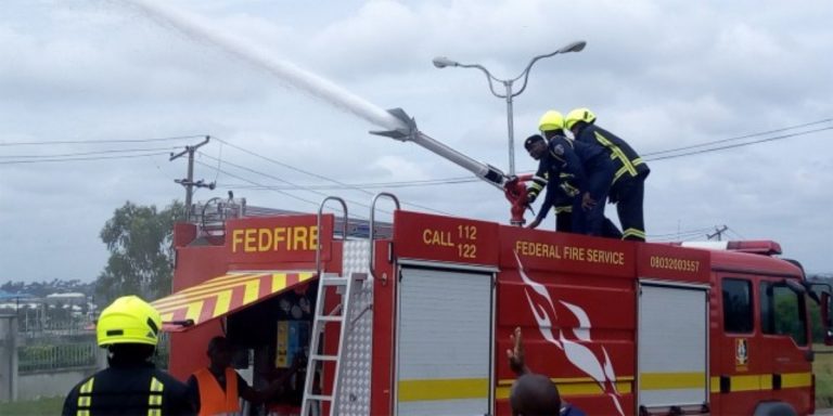 Fire destroys two petrol station in Onitsha