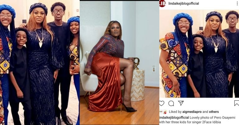 Pero slams Linda Ikeji's blog for cropping out her first child