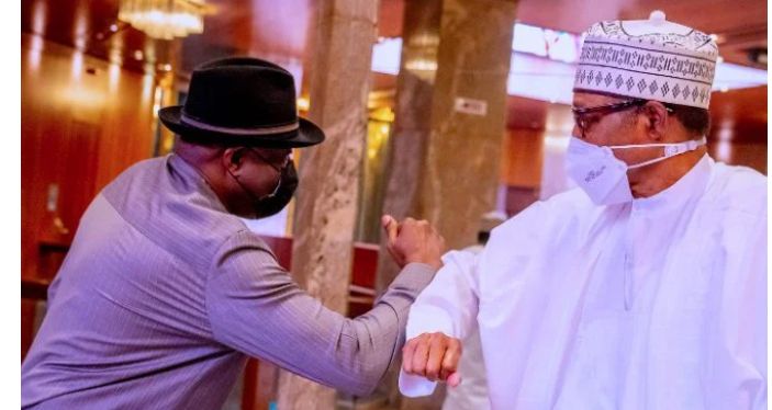 Buhari meets with Jonathan in Aso rock