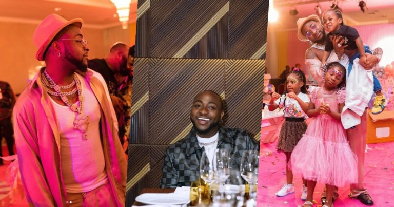 Davido party with his 3 kids