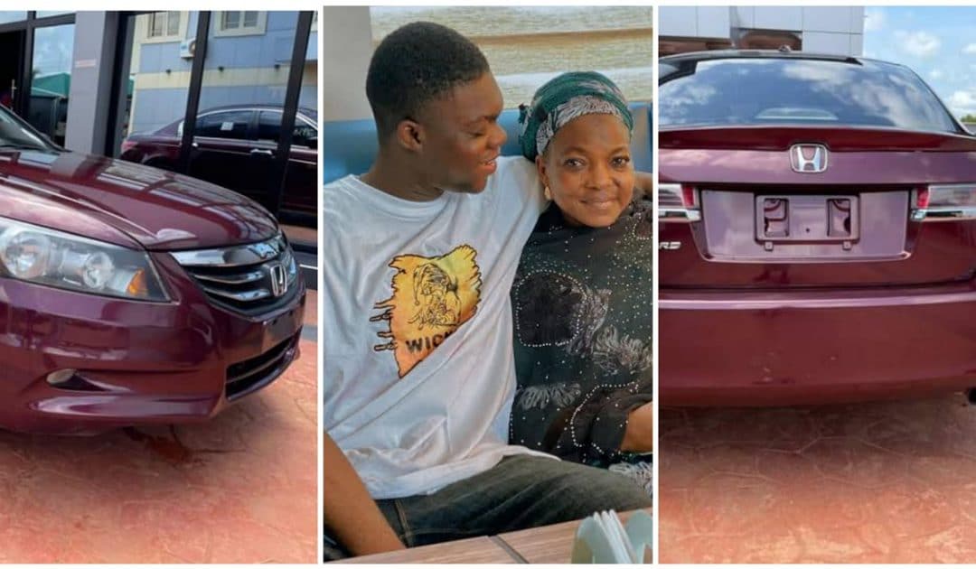 Cute Abiola buys his mum car