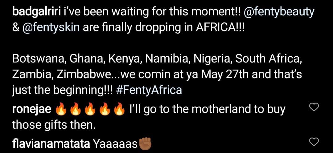 Fenty Beauty coming to Nigeria