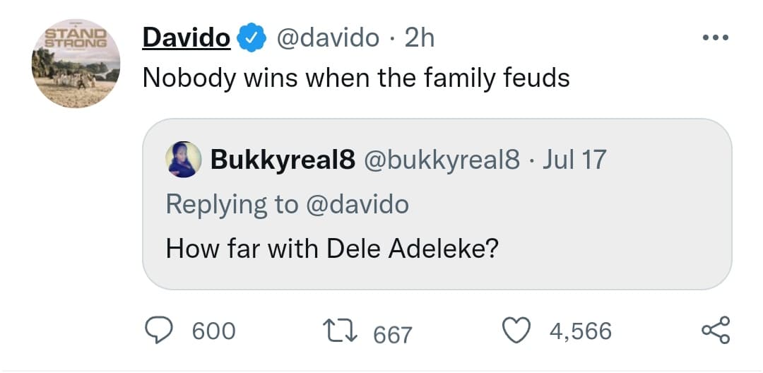 Davido on importance of unity in the family
