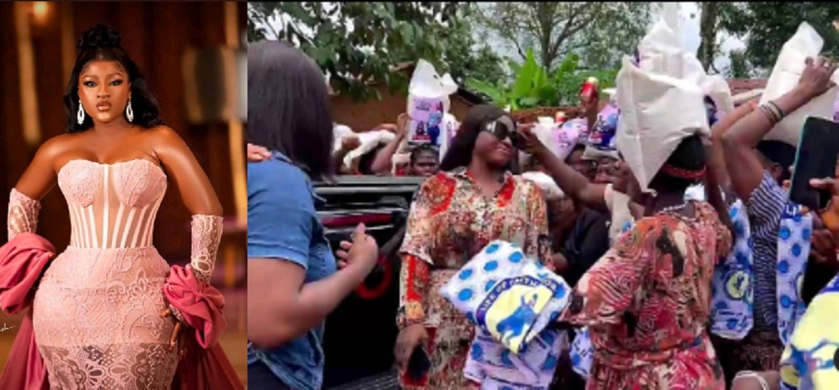 Actress, Destiny Etiko Surprises Widows In Her Home Town With Gifts As She Celebrates Her Birthday (Video)