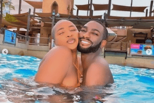 Anita Joseph gushes over husband, Mc fish as they chill in a pool (Photos)
