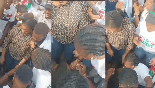 Beautiful Moment Man Proposed To Lady At Peter Obi Rally In Onitsha (Video)