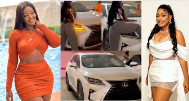 “Boo issa balling oo” Actress, Luchy Donalds scream with excitement as Nuella Njubigbo purchases Lexus SUV (Video)