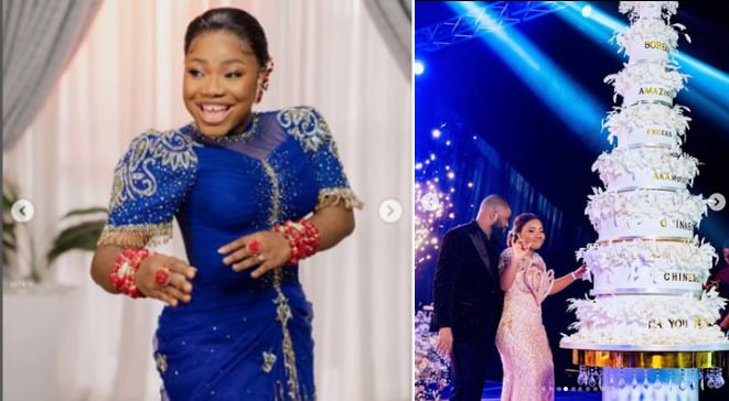 "I didn't taste my wedding cake"- Singer, Mercy Chinwo cries out, begs her cake vendor for cake