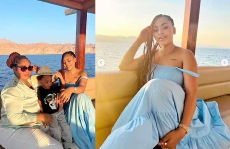 “My weak point and my strength” – Actress, Regina Daniels gushes over her mom and son (Photos)