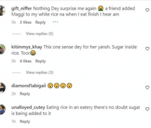 “This one sense dey for her ynash” Reactions as BBNaija’s Rachel adds sugar to boiling rice (Video)