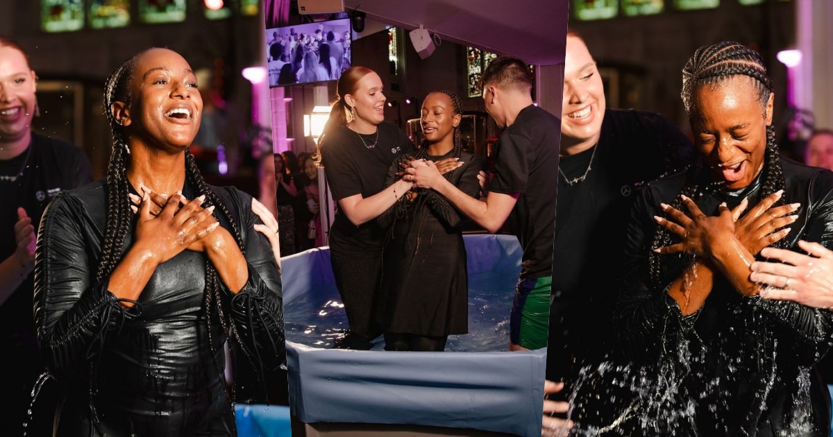 DJ Cuppy gets baptised